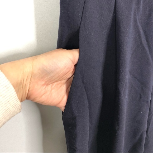 French Connection Anana Whisper Strappy Dark Navy Blue Jumpsuit 8 - Picture 4 of 8